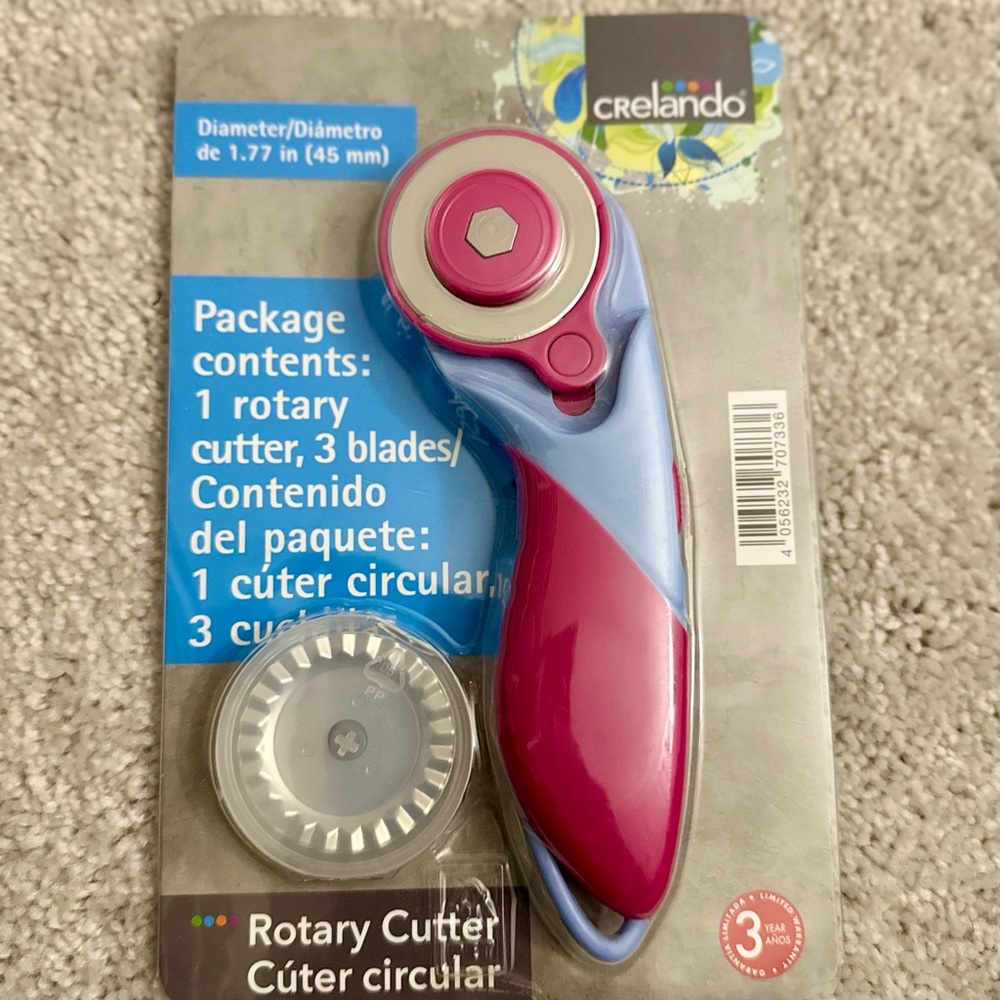 Pink and Blue Rotary Cutter